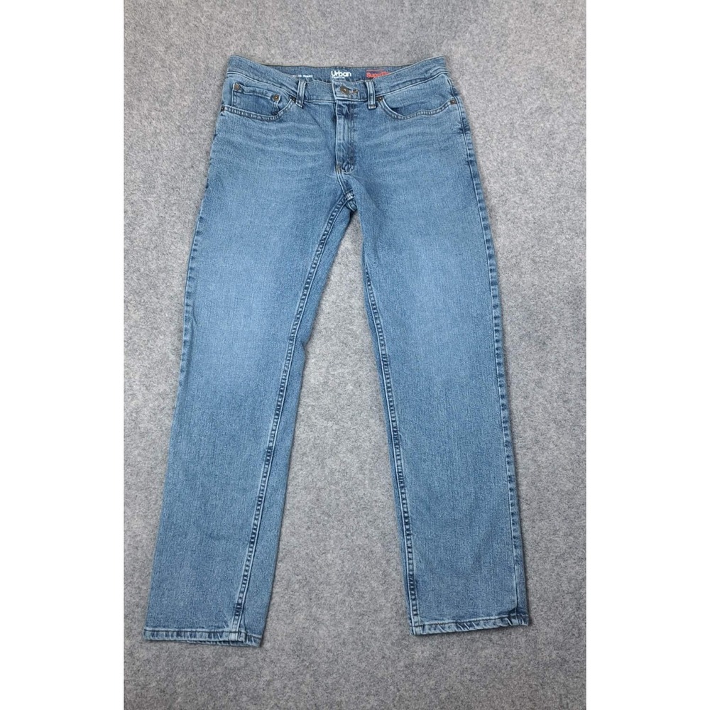 Urban Pipeline Mens SuperFlex Blue Denim Jeans Size 32x32 (32x31) Regular